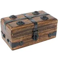 Nautical Cove Treasure Chest Keepsake and Jewelry Box Wood - Toy Treasure Box