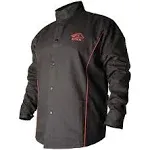 Black Stallion Jackets: Men's Black B9C BSX Cotton Flame-Resistant Welding Jacket 