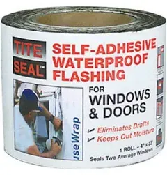 Flashing, Window & Door, Self-Adhesive, 4-In. x 100-Ft.