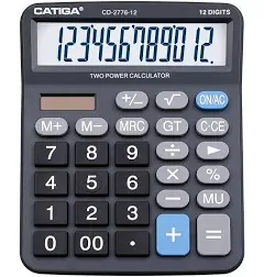 Premium Commercial 12-Digit Large Desktop Calculator with Huge 5-Inch LCD Dis...