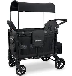 Wonderfold W2 Elite Double Stroller Wagon Charcoal Gray