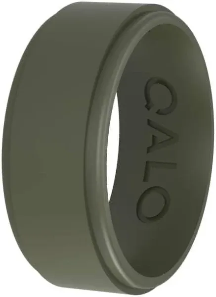 QALO Men's Silicone Ring - Mens Silicone Wedding Rings - Engagement Ring Bands for Him