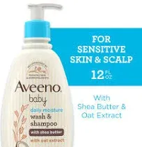 Aveeno Baby Daily Moisturizing 2-in-1 Body Wash & Shampoo (12 fl oz)