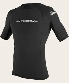 New men&#039;s 2XL O&#039;Neil basic skins gray short sleeve rash guard sun shirt UPF 50