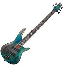 Ibanez SRMS625 EXBKF Iron Label Multi-Scale 5 String Bass