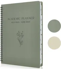 Beautiful 2024-2025 Academic Planner - A 7" x 10" Daily Planner for Women or Men with Weekly & Monthly Spreads For The 24-25 School Year - Runs From July 2024 - June 2025