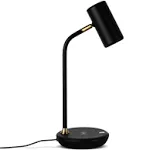 Brightech Desk Lamp 16.5&#034; x 6&#034; w/ Wireless Charging Pad Adjustable Head Black