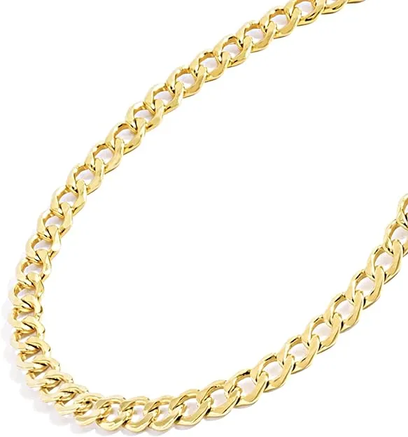 Jewelry Atelier Gold Chain Necklace Collection - 14K Solid Yellow Gold Filled Miami Cuban Curb Link Chain Necklaces for Women and Men with Different Sizes (2.7mm, 3.6mm, 4.5mm, or 5.5mm)