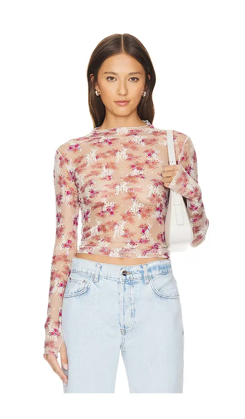 Lady Lux Printed Layering Top