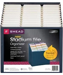 Smead Stadium File, 12 Pockets, Alphabetic/Mon<wbr/>thly/Daily, Household/Blan<wbr/>k