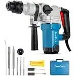 DongCheng 1-1/8 Inch SDS-Plus Rotary Hammer Drill with Safety Clutch, 9.2 Amp...