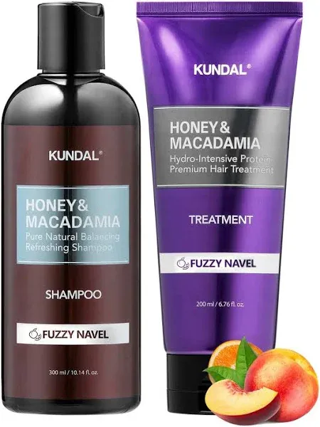 KUNDAL Natural Hair Shampoo and Conditioner Set [Cherry Blossom Scent]- Ultimate Damage Hair Repair Strengthen, Nourish dry, with Honey, Argan Oil, Macadamia Oil, Free Sulfate 500ml 2Set