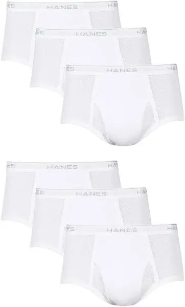 Hanes Men's Tagless Briefs 6-Pack White S