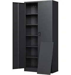 72" Garage Storage Cabinet with Lock