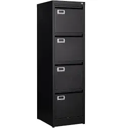 4 Drawer Vertical Filing Cabinet with Lock