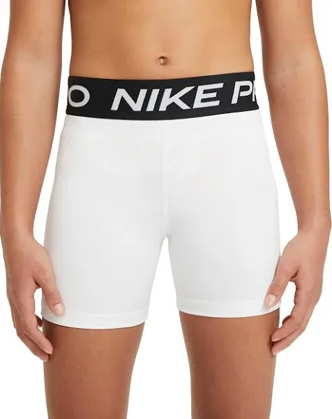 Nike Pro Big Kids' (Girls') Shorts (Game Royal/White, DA1033-480)