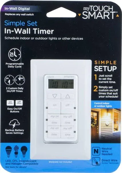 GE MyTouchSmart Digital In-Wall Timer