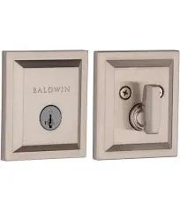 Baldwin Prestige Series, Low Profile Single Cylinder Square Front Door Deadbolt