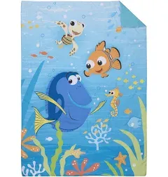 Disney Finding Nemo Aqua, Orange, and Green Let's Explore 4 Piece Toddler Bed Set