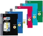 Five Star Advance Spiral Notebook-Medium size, 2 Subject, College Ruled, 9.5 x 6 inch, Assorted Colors, 6 Pack