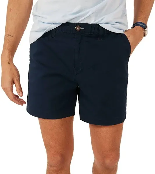 Chubbies Chino Shorts Men 5.5 Inch Inseam, Mens Shorts with Elastic Waistband, Chambray Pockets, Stretch Polyester & Cotton