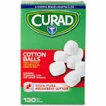 Curad Sterile Cotton Balls - 1" 130/Box