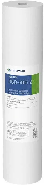 Pentair Pentek DGD-5005-20 Water Filter, 20” Sediment Filter Cartridge 4-Pack