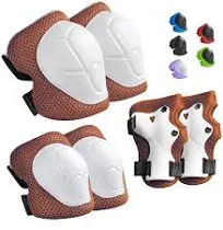 Kids Protective Gear Set Knee Pads for Kids 3-14 Years Toddler Knee and Elbow Pads with Wrist Guards 3 in 1 for Skating Cycling Bike Rollerblading Scooter