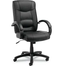 Alera SR41LS10B 17.91 in. - 21.85 in. Strada Series Leather Chair - Black New