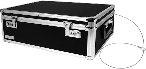 Locking Storage Box Combination Lock Safe Portable Lightweight Dual Handles Hot