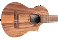 Kala KA-TK-T-CE Exotic Wood Series Teak Tri-Top Tenor Ukulele