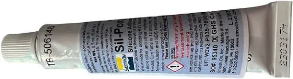 Smooth-On Rubber Silicone Adhesive 0.5 Oz. Tube Strong Bond Moisture Resistant