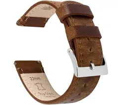 Barton Quick Release - Top Grain Leather Watch Band Strap - Choice of Width - 16mm, 18mm, 19mm, 20mm, 21mm 22mm, 23mm or 24mm