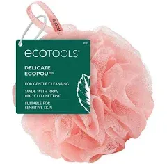 EcoTools Delicate EcoPouf Bath Sponge, Made With Recycled Materials, Exfoliating