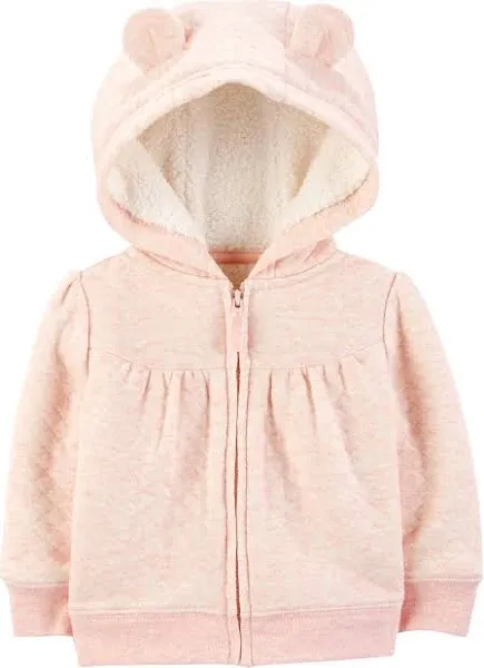 Simple Joys by Carter's Baby Hooded Sweater Jacket with Sherpa Lining