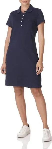 Nautica Women&#x27;s Easy Classic Short Sleeve Stretch Cotton Polo Dress