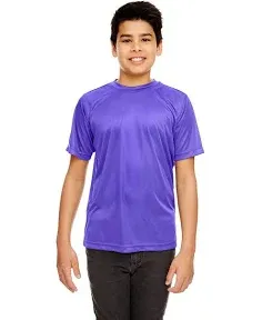 Ultraclub 8420Y Youth Cool & Dry Sport Performance InterlockT-Shirt - Black