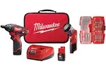 Milwaukee 2462-22 M12 1/4 Hex Impact Driver Kit