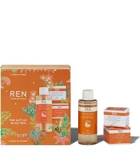 REN Clean Skincare The Gift of Glow Trio | Limited Edition Gift Set | Christmas Set | Worth £46