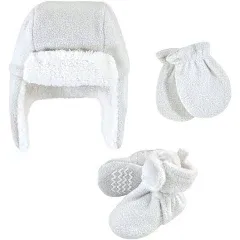 Hudson Baby Trapper Hat, Mitten, and Bootie Set