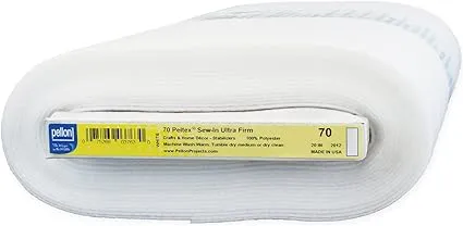 Pellon Peltex Sew in Stabilizer, 1 Count (Pack of 1), White