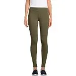 Lands' End Women's Starfish Mid Rise Knit Leggings - Forest Moss