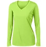 Sport-Tek LST353LS - Ladies Long Sleeve PosiCharge Competitor & V-Neck Tee M Lime Shock