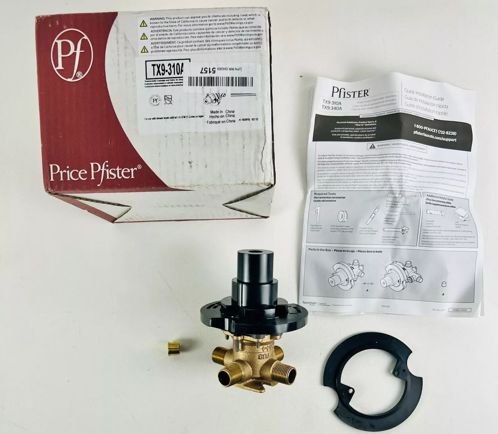 Pfister 1/2 in. Single Control Brass Pressure Balance Tub and Shower Valve