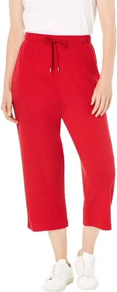 Woman Within Women's Plus Size Sport Knit Capri Pant