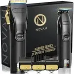 Novah Grooming Novah Professional Hair Clippers for Men Professional Barber Clippers and Trimmer Set Mens Cordless Hair Clippers for Barbers