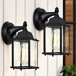 Outdoor Light Fixture Wall Mount 2 Pack Black Outdoor Wall Lights Aluminum Antir