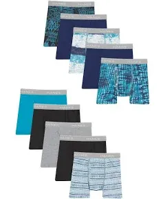 New Hanes Boys Tagless Boxer Briefs Huge 10-pk Super Soft size M (8-10)