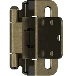 25-Amerock Burnished Brass 3/8 In. Self-Closing Inset Hinge, (2-Pk) BPR7565BB