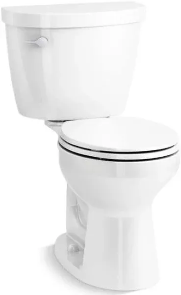 Kohler Cimarron ComForteeight Two-Piece Round-front 1.28 GPF chair height toilet